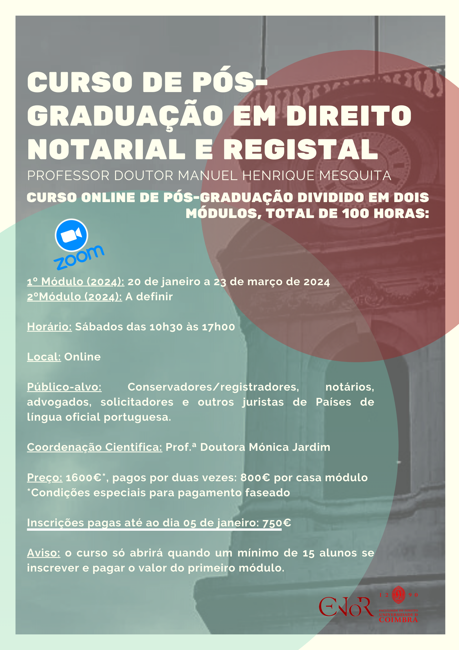 Curso Online de Pós-Graduação em Direito Notarial e Registal
