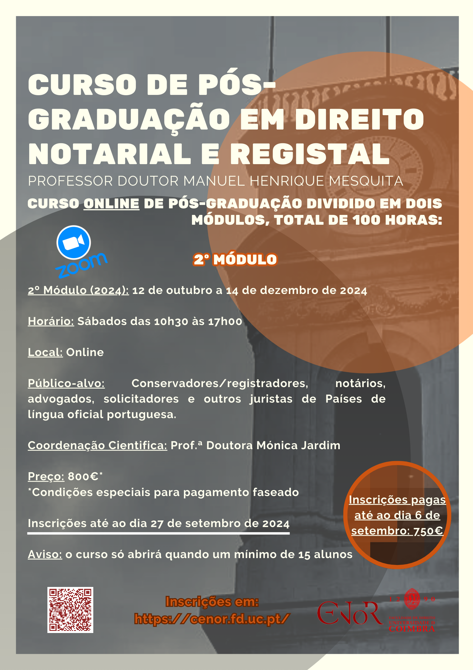 2º módulo do Curso de Pós-Graduação Online em Direito Notarial e Registal